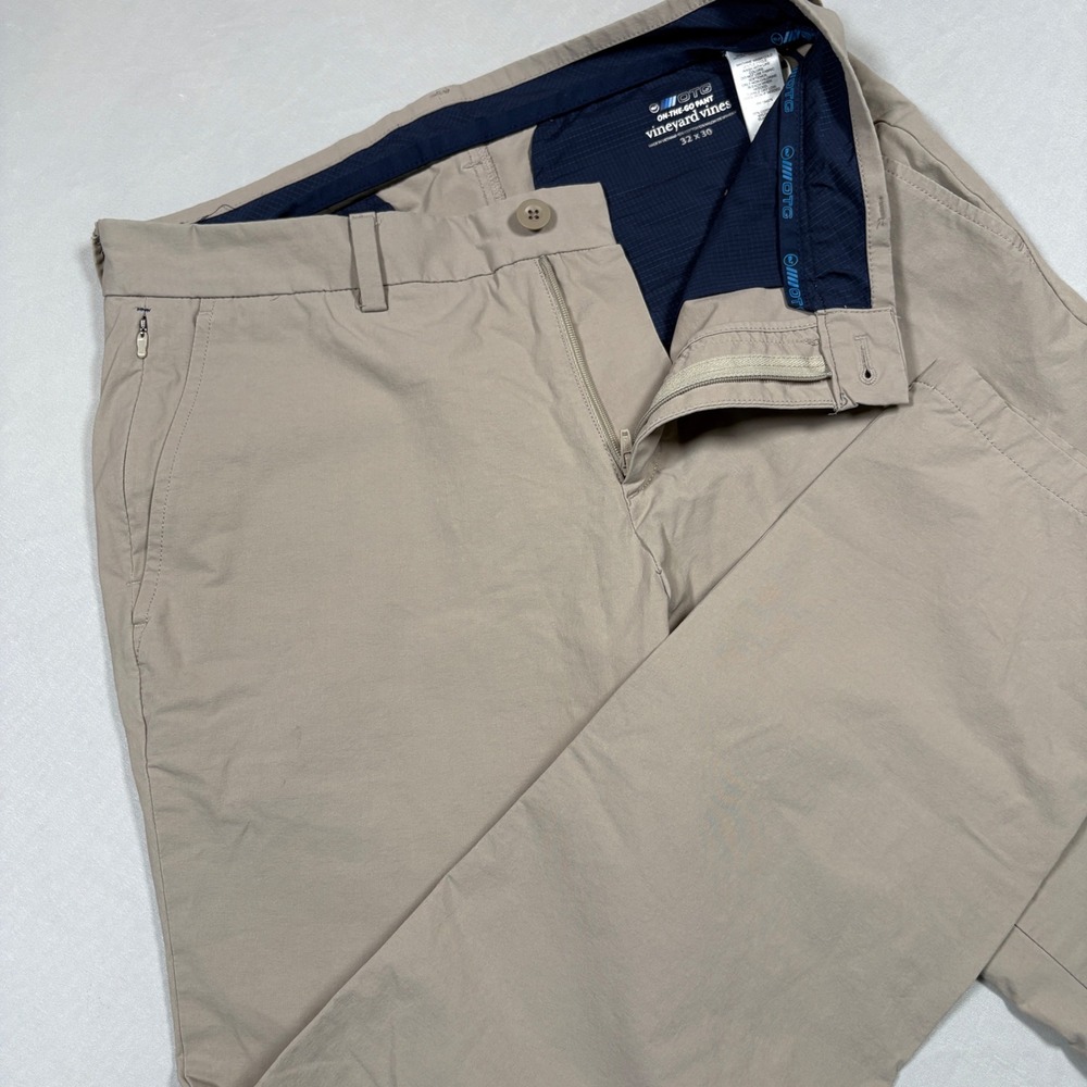 Vineyard Vines Pants Mens 32x30 On-The-Go Pant Khaki Stretch Chino